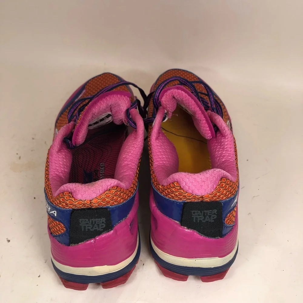 Altra Olympus Trail Running Shoes Women's Pink Gaitor Trap Lace Up A2355-1 Sz 8